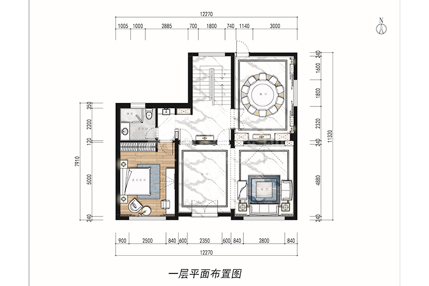 自建房一層平面布置圖